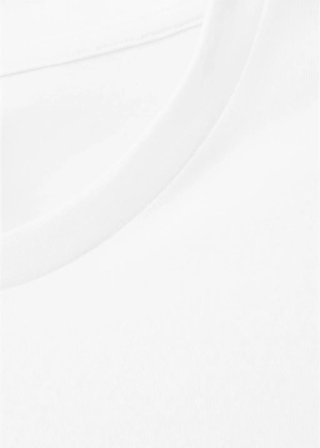 White Stretch Cotton T-Shirts, Set Of 2, White, large image number 1