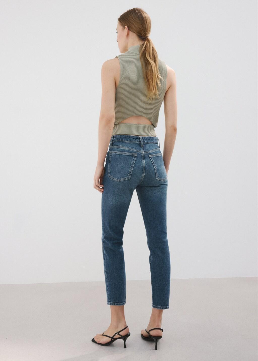 Blue Claudia Slim-Fit Cropped Jeans, Open Blue, large image number 2