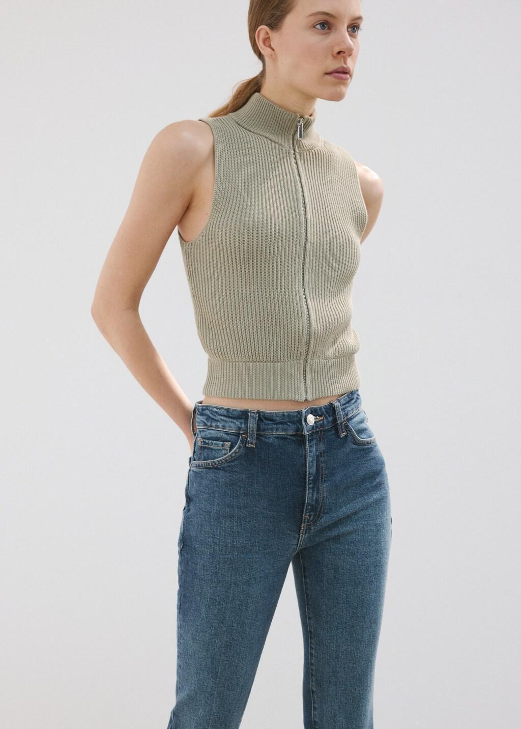 Blue Claudia Slim-Fit Cropped Jeans, Open Blue, large image number 4
