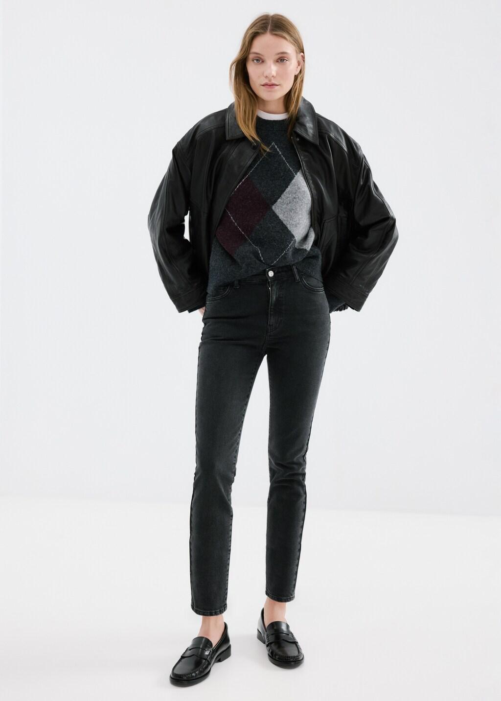 Grey Claudia Slim-Fit Cropped Jeans, 0201_TN, large image number 0