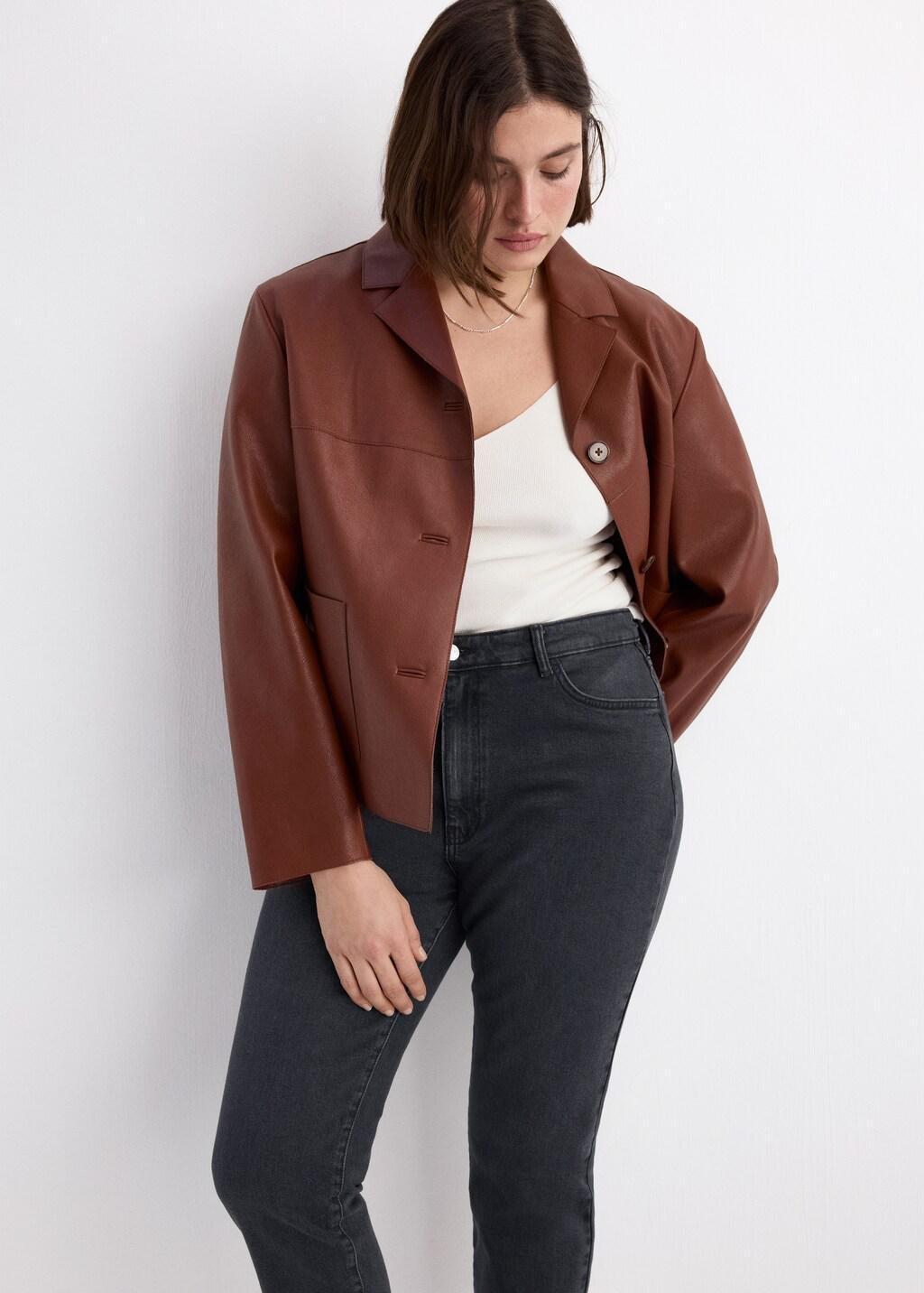 Grey Claudia Slim-Fit Cropped Jeans, 0201_TN, large image number 6