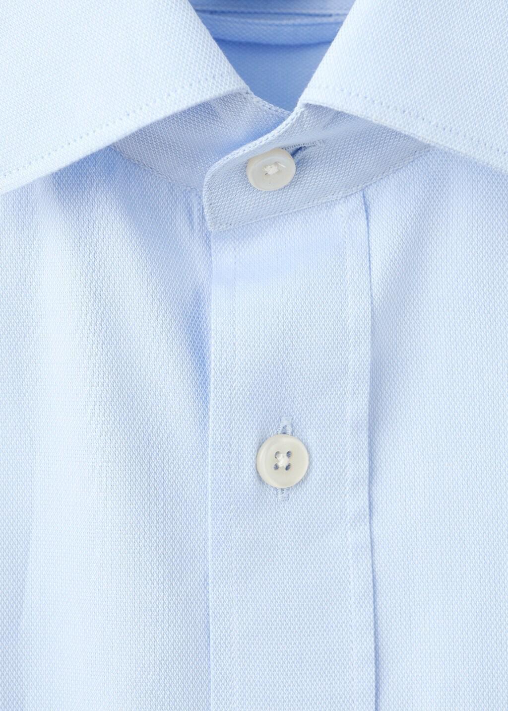 Blue Cotton Slim-Fit Shirt, Light-Pastel Blue, large image number 1