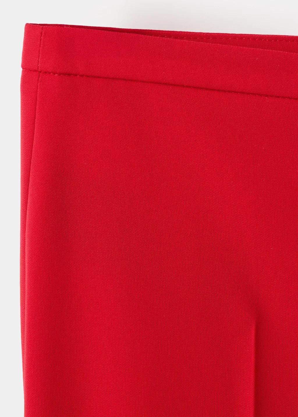Red High-Waist Suits Trousers, Red, large image number 5