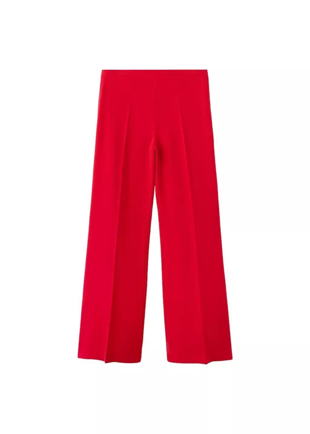 Red High-Waist Suits Trousers, 0201_70, large image number 7