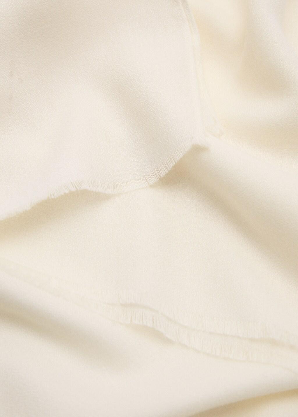 Beige Frayed Edge Scarf, Light Beige, large image number 0