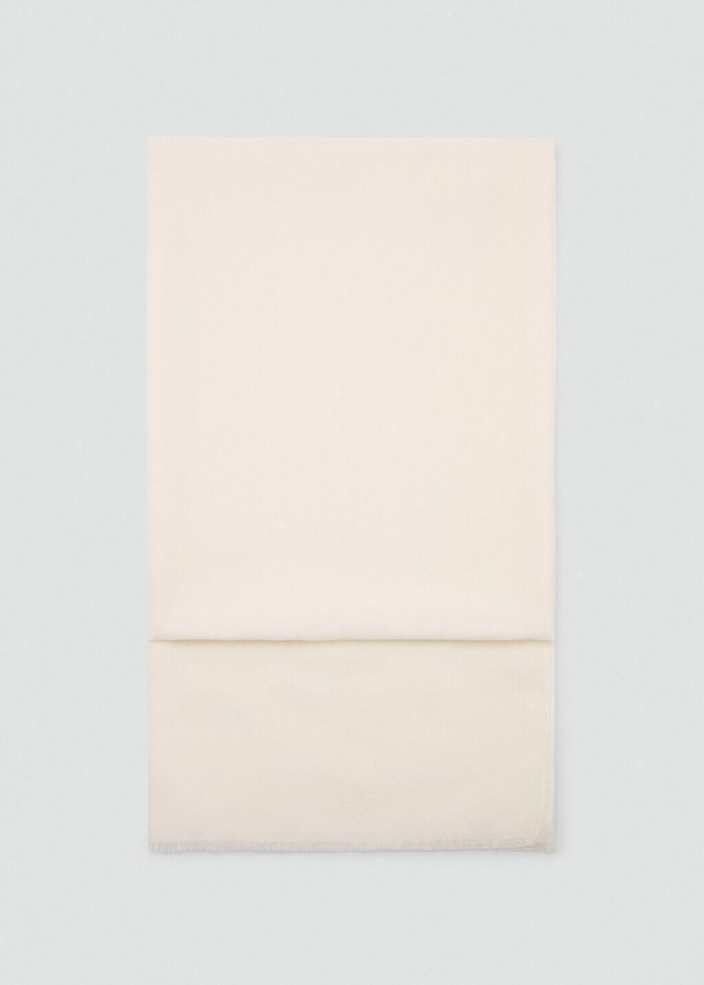 Beige Frayed Edge Scarf, Light Beige, medium