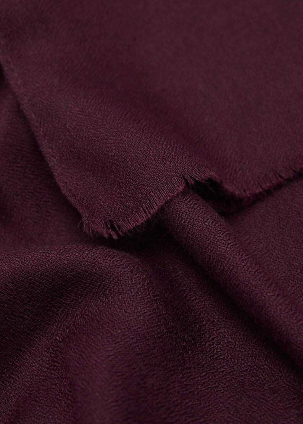 Red Frayed Edge Scarf, Dark Red, large image number 0