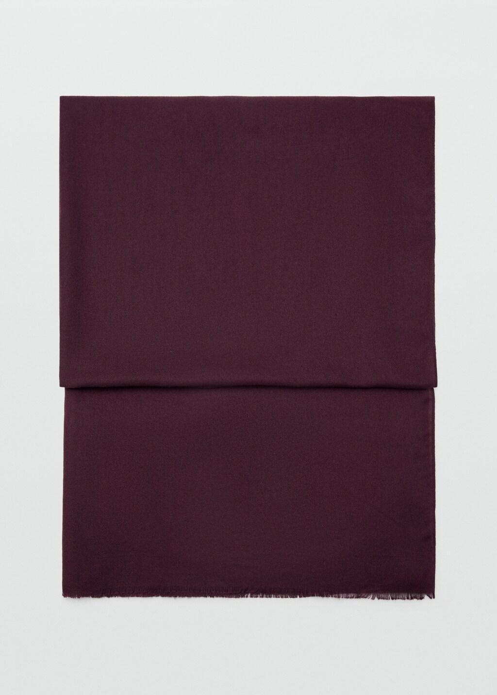 Red Frayed Edge Scarf, Dark Red, medium