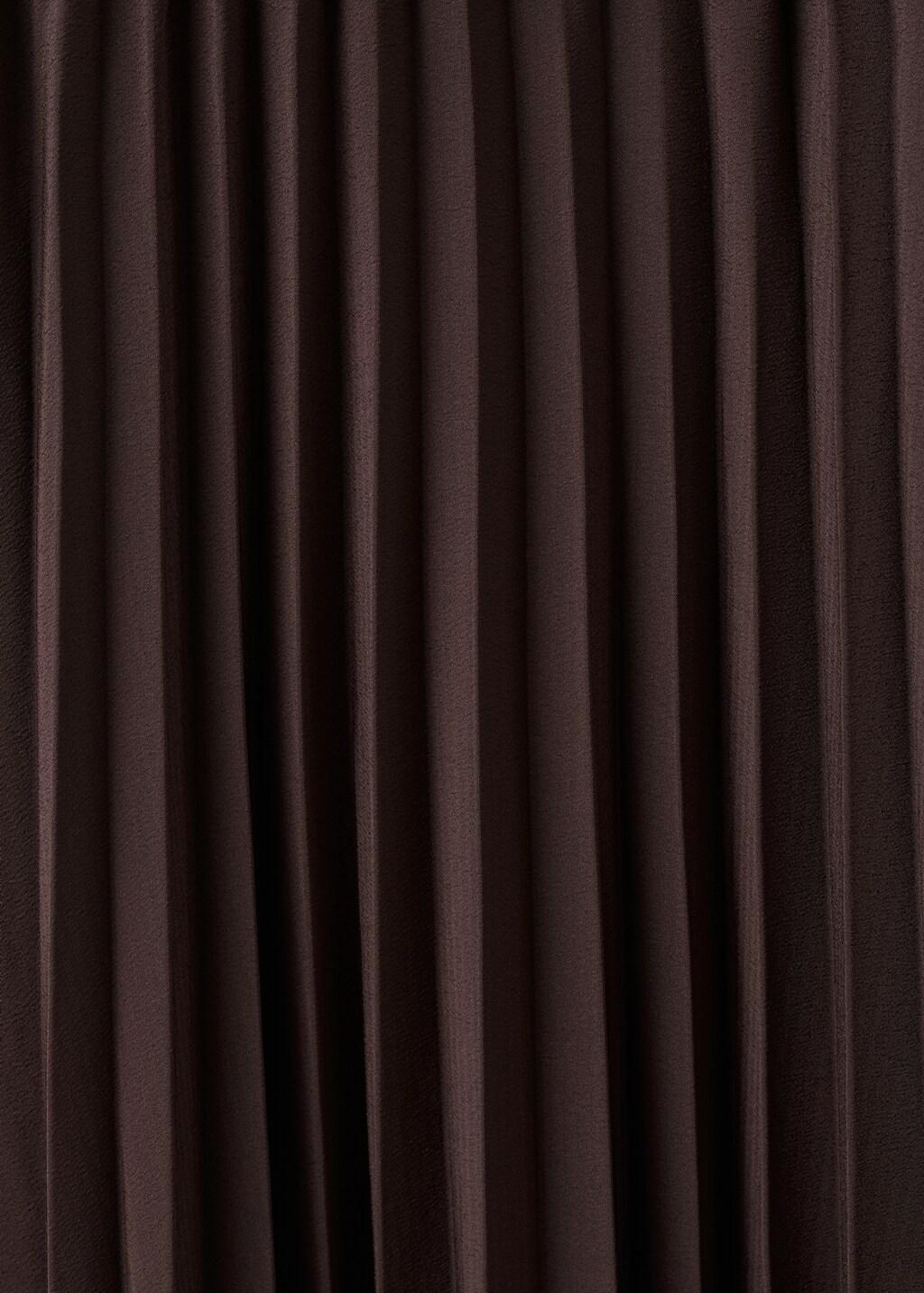 Brown Flared Midi-Dress With Belt, 0201_32, large image number 5