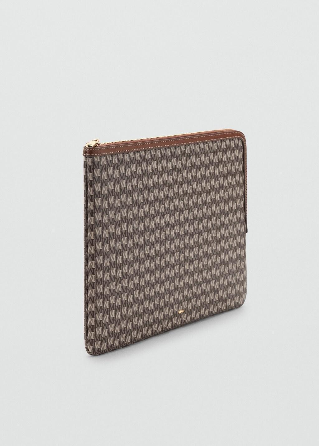 Brown Laptop Case With Printed Logo, Medium Brown, large image number 0