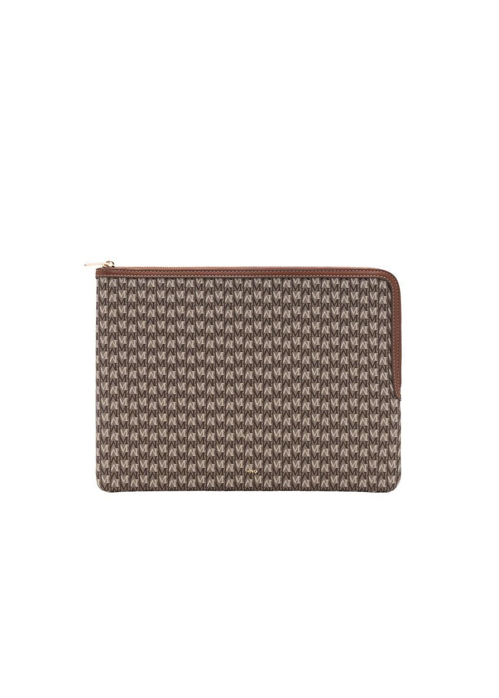 Brown Laptop Case With Printed Logo, Medium Brown, large image number 2