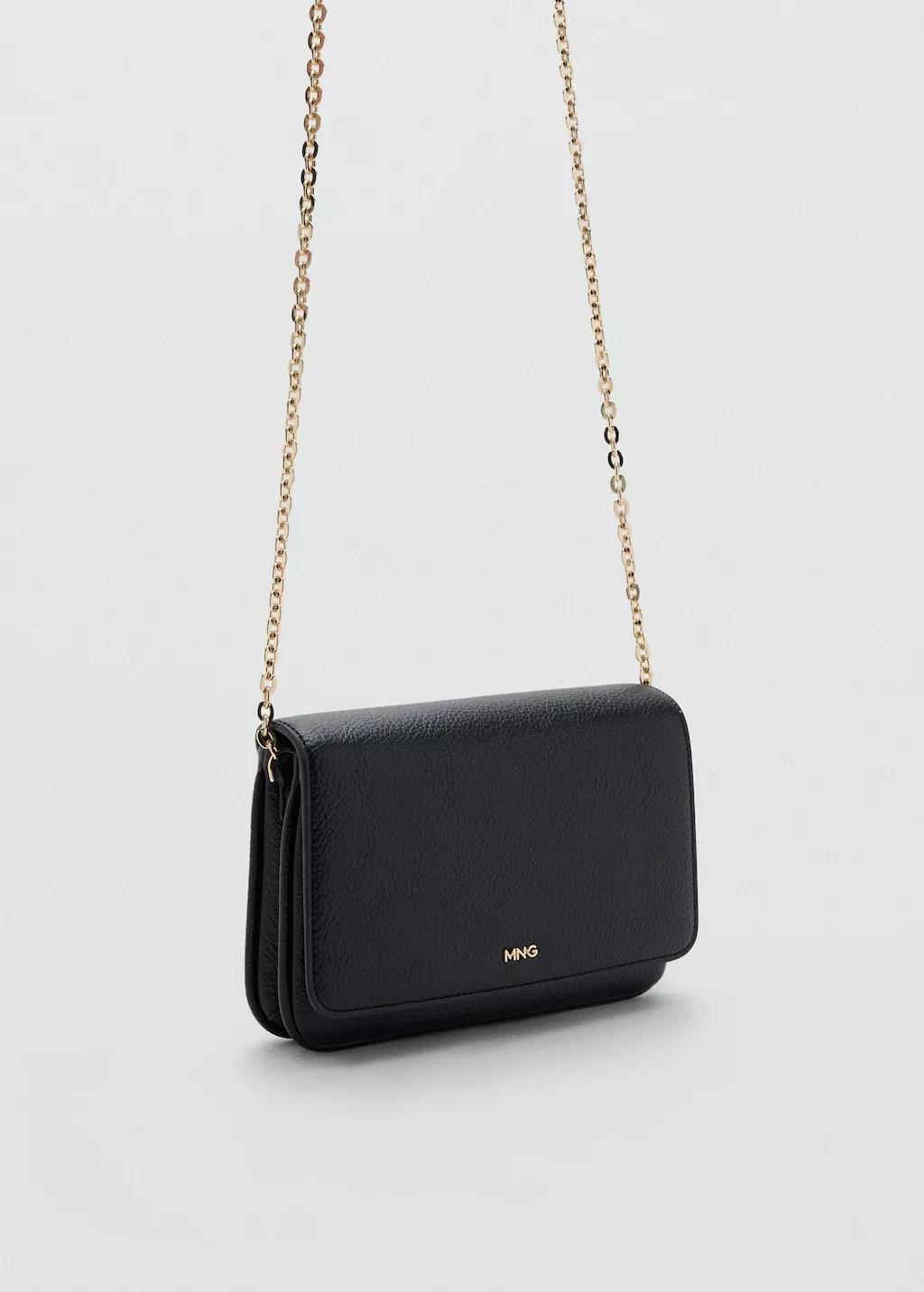 Black Small Crossbody Bag, Black, medium