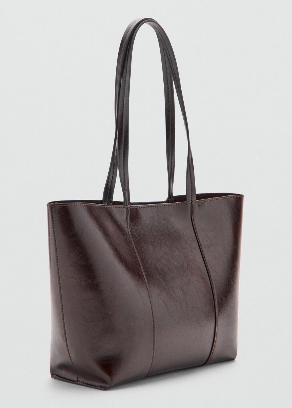 Brown Medium Shopper Bag, Dark Brown, medium