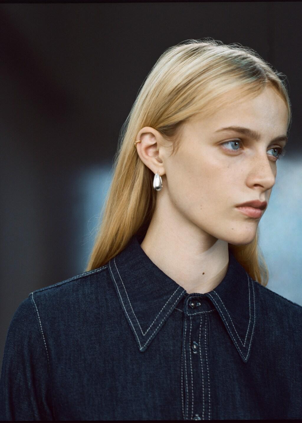 Silver Volume Hoop Earrings, 0201_PL, large image number 0