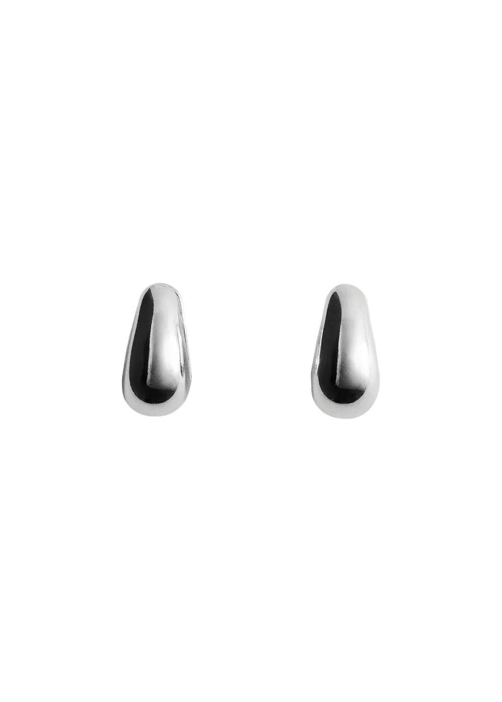 Silver Volume Hoop Earrings, 0201_PL, large image number 3