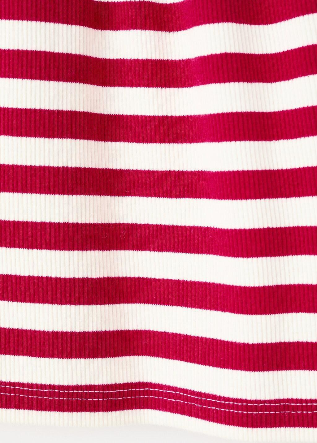 Red Ribbed Striped Shorts, Kids Girls, Red, large image number 3