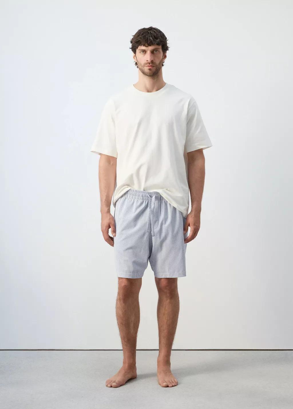 Blue Short Pyjama Combo Set, Medium Blue, large image number 0