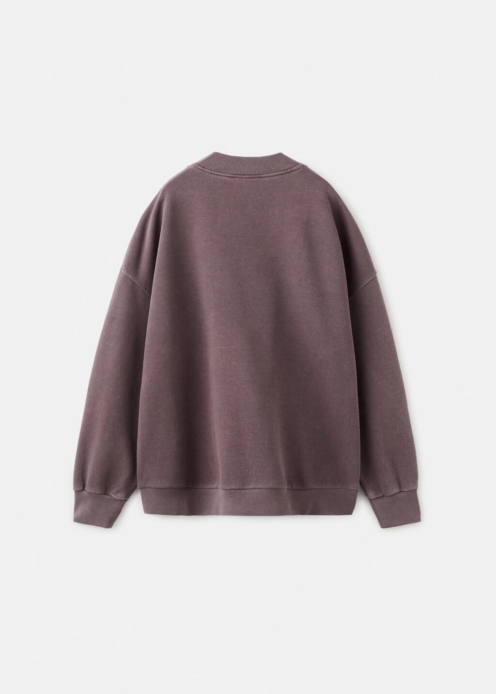 Brown Tiger-Print Sweatshirt, Kids Girls, Dark Brown, large image number 2