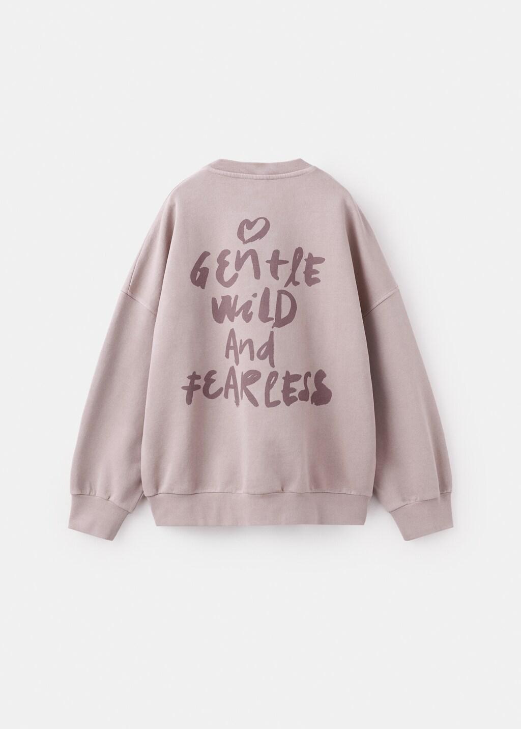 Pink Oversized Printed Sweatshirt, Kids Girls, Pink, large image number 2