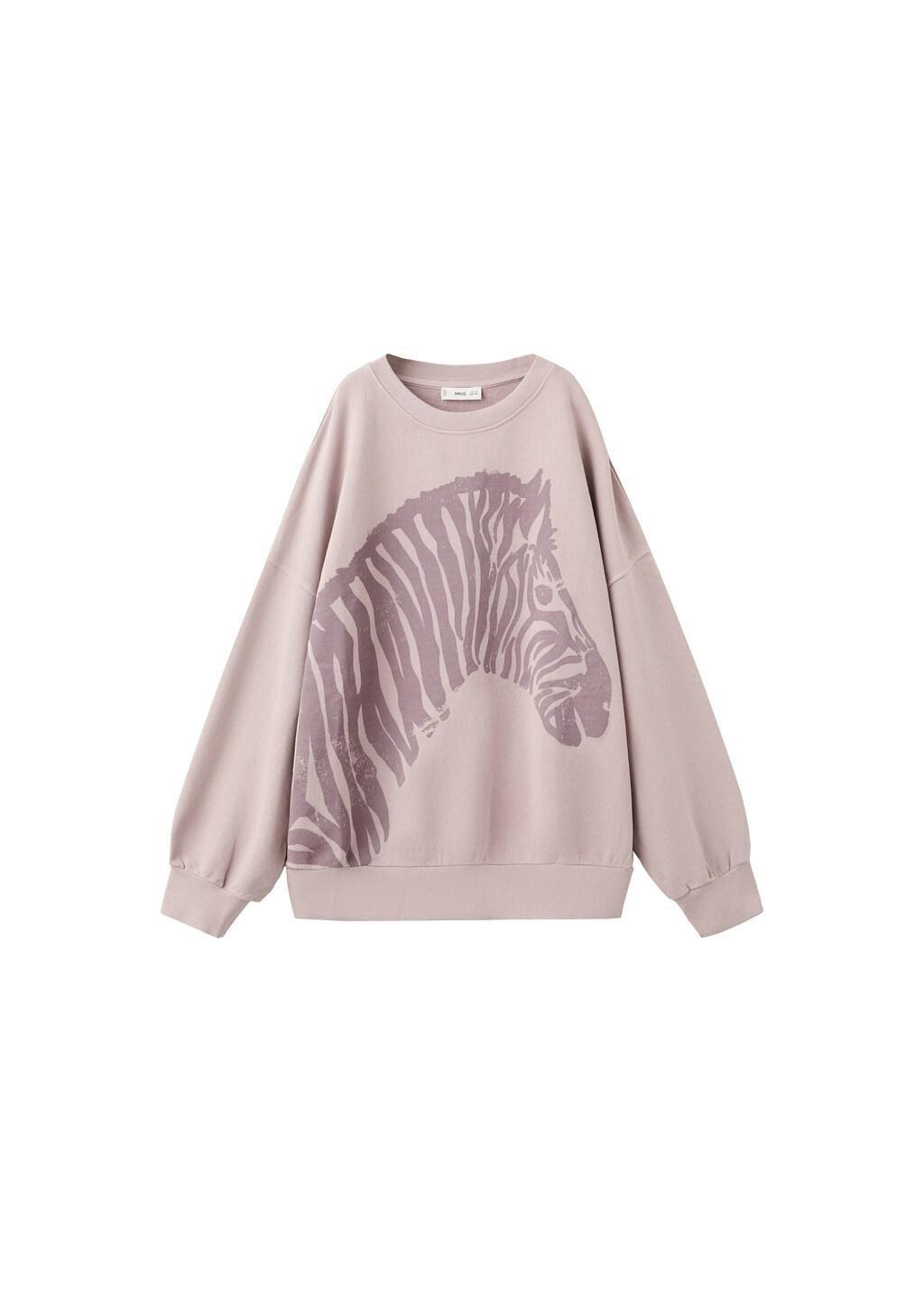 Pink Oversized Printed Sweatshirt, Kids Girls, Pink, large image number 5