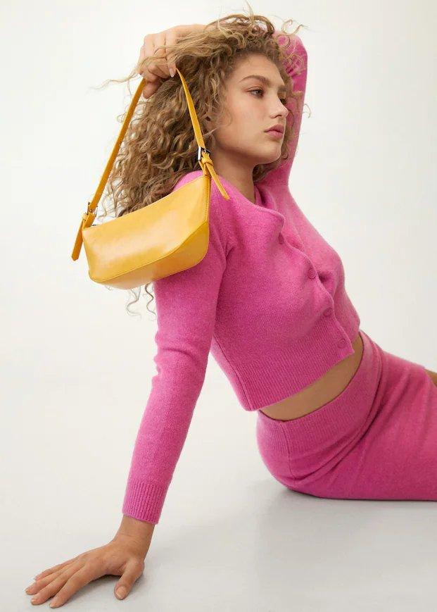 Yellow Baguette Bag, Women, , large image number 0