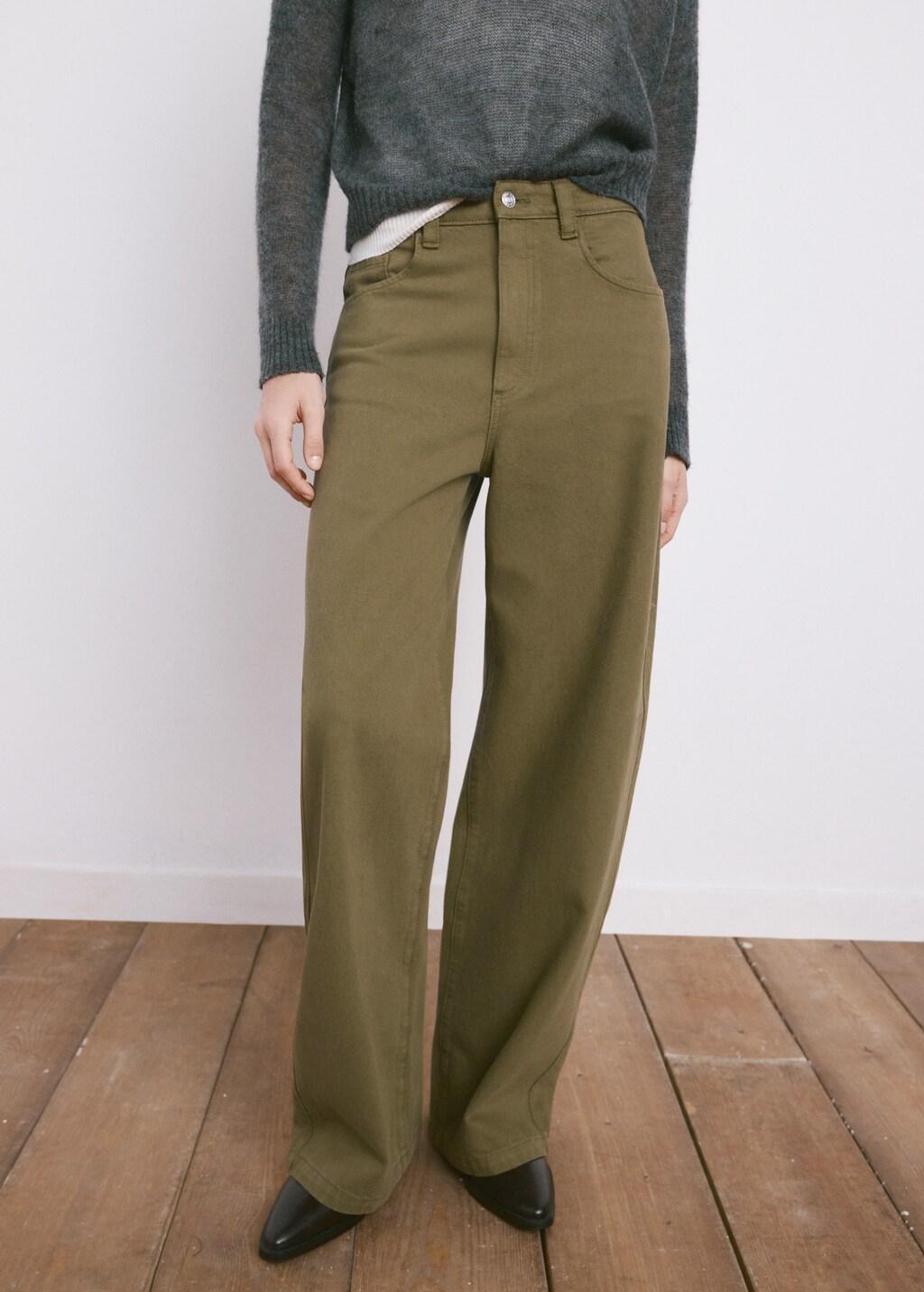 Khaki Mid-Rise Balloon Jeans, 0201_37, large image number 3