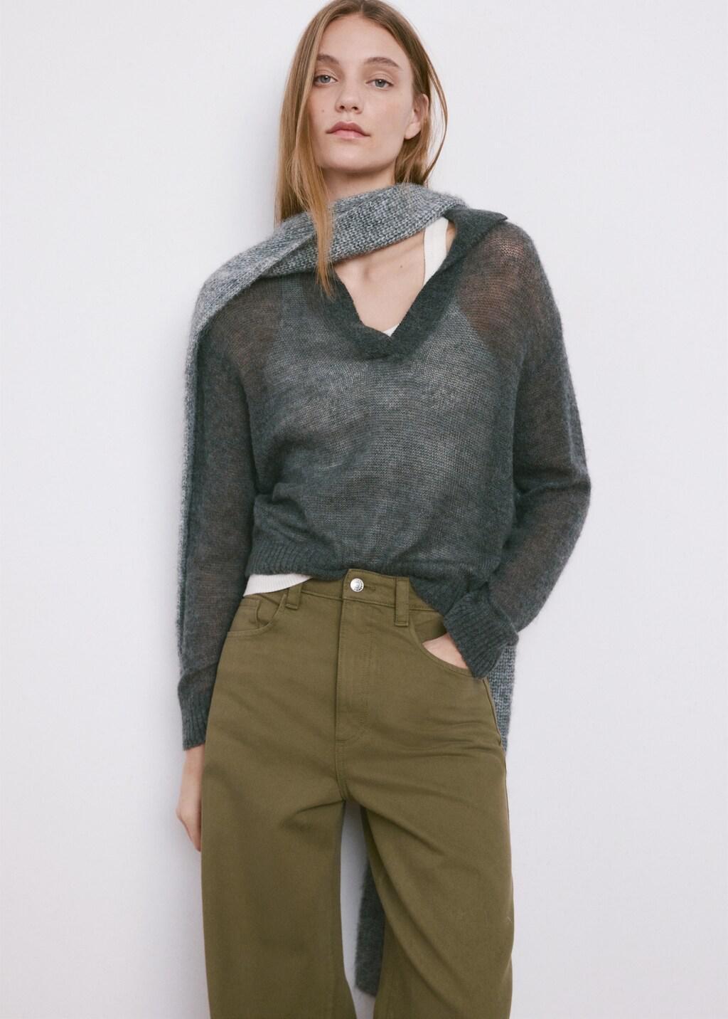 Khaki Mid-Rise Balloon Jeans, 0201_37, large image number 4