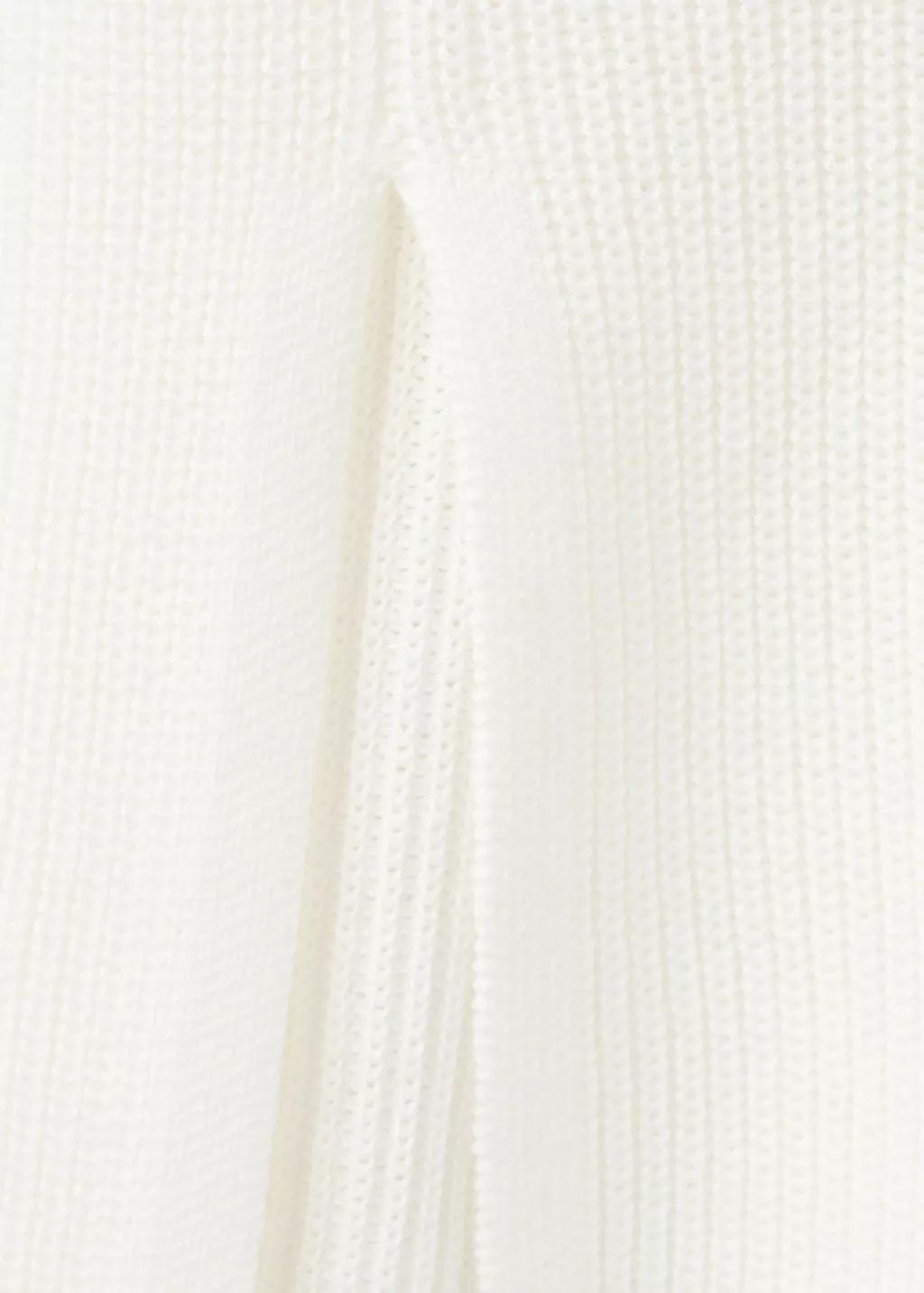 White Turtleneck Knit Sweater, 0201_02, medium