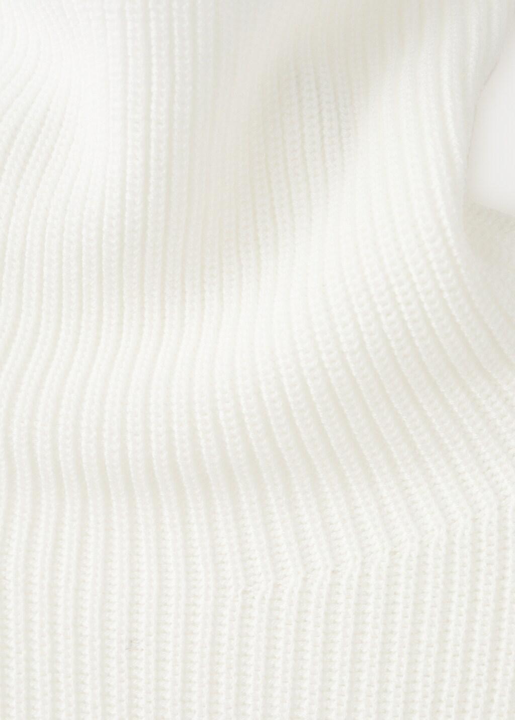 White Turtleneck Knit Sweater, 0201_02, large image number 4