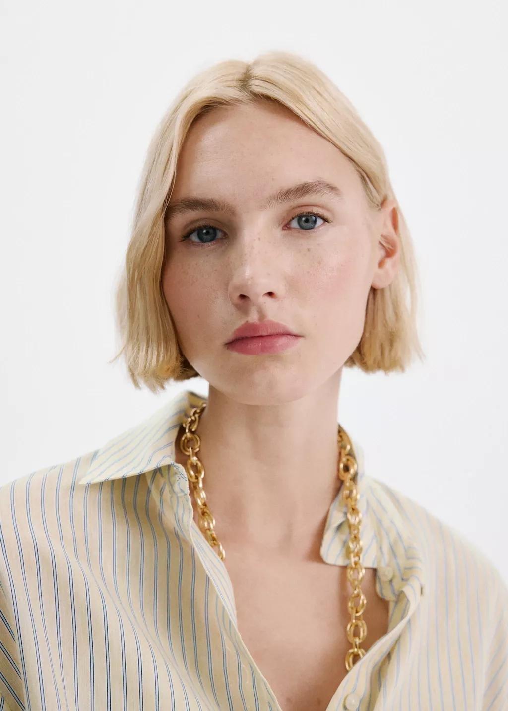 Yellow Lyocell Shirt With Pocket, Yellow, large image number 4