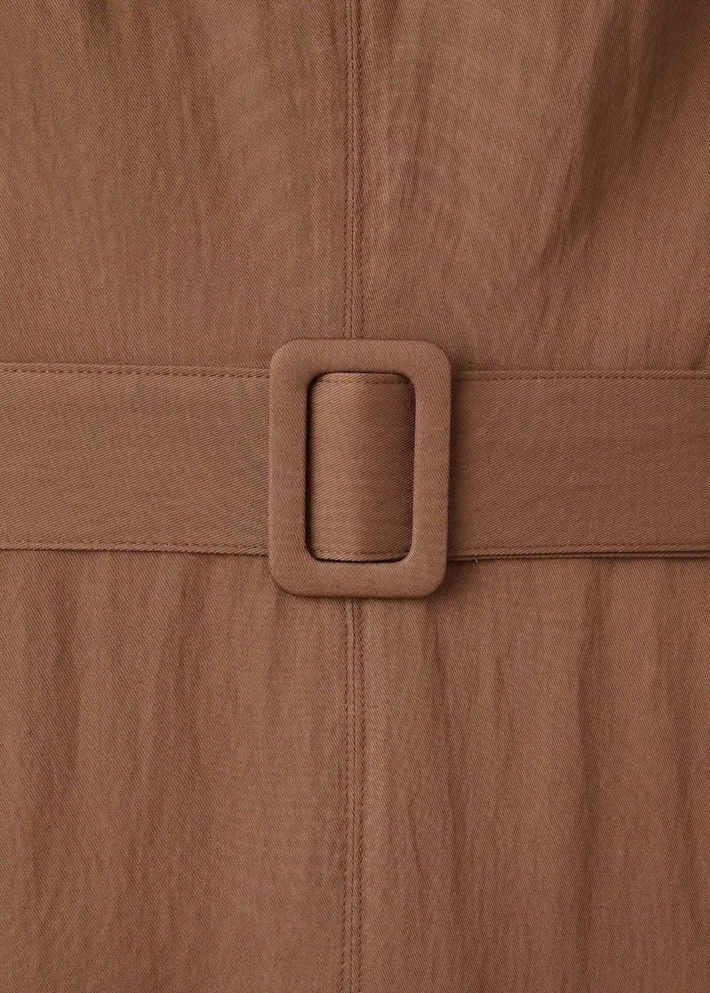 Brown Pleated A-Line Dress, 0201_30, large image number 1