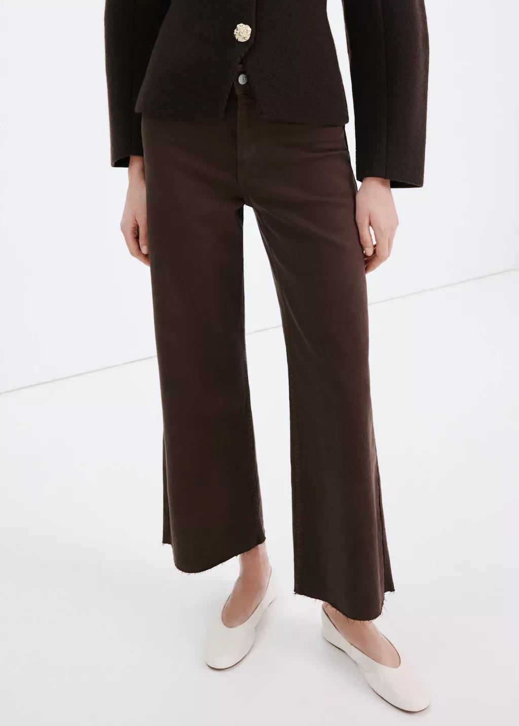 Brown Catherin Culotte High-Rise Jeans, 0201_32, large image number 3