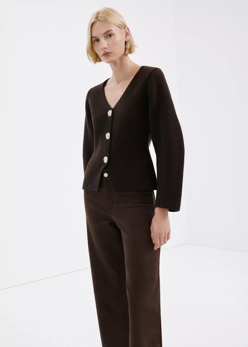 Brown Catherin Culotte High-Rise Jeans, 0201_32, large image number 4