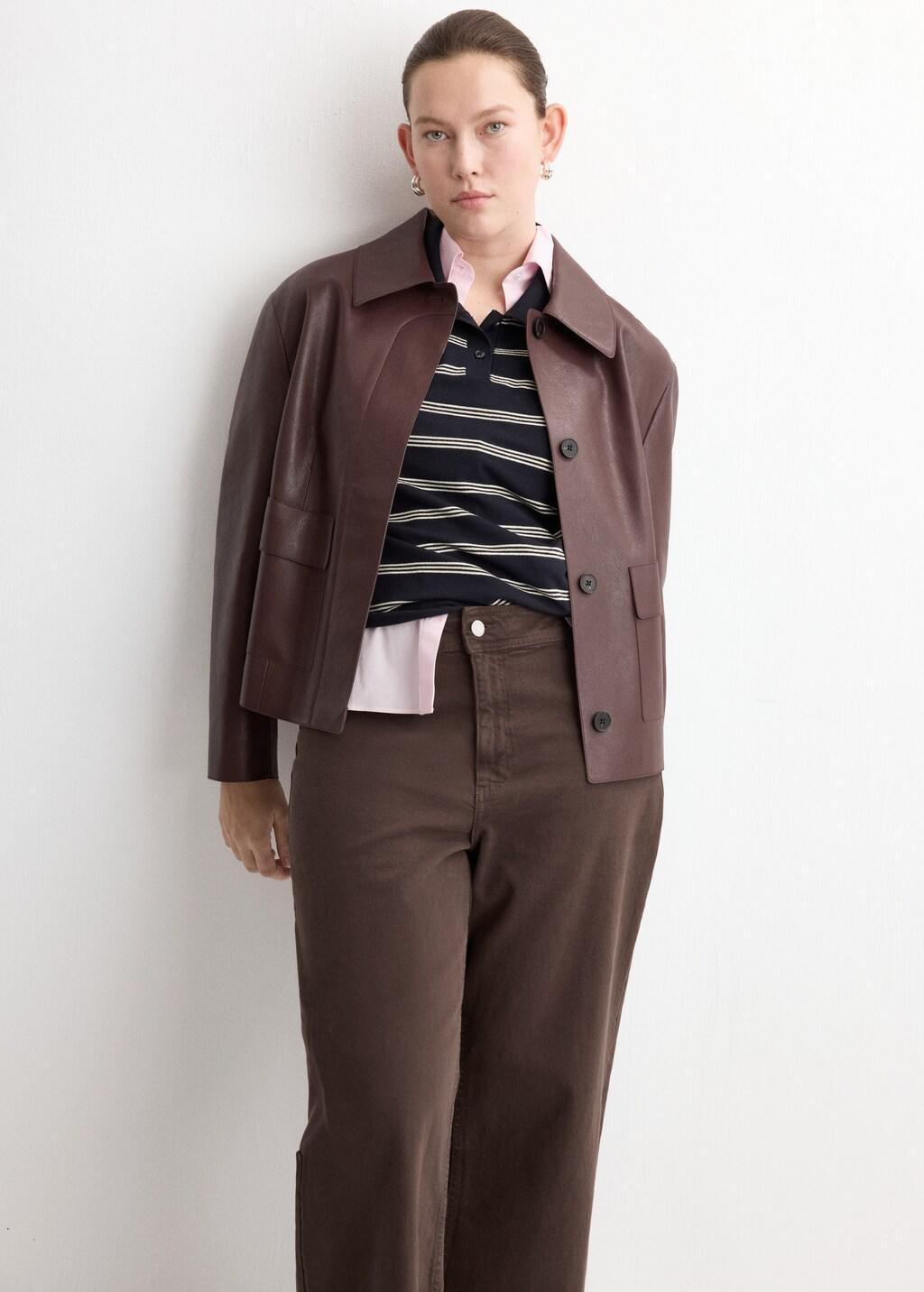 Brown Catherin Culotte High-Rise Jeans, 0201_32, large image number 6