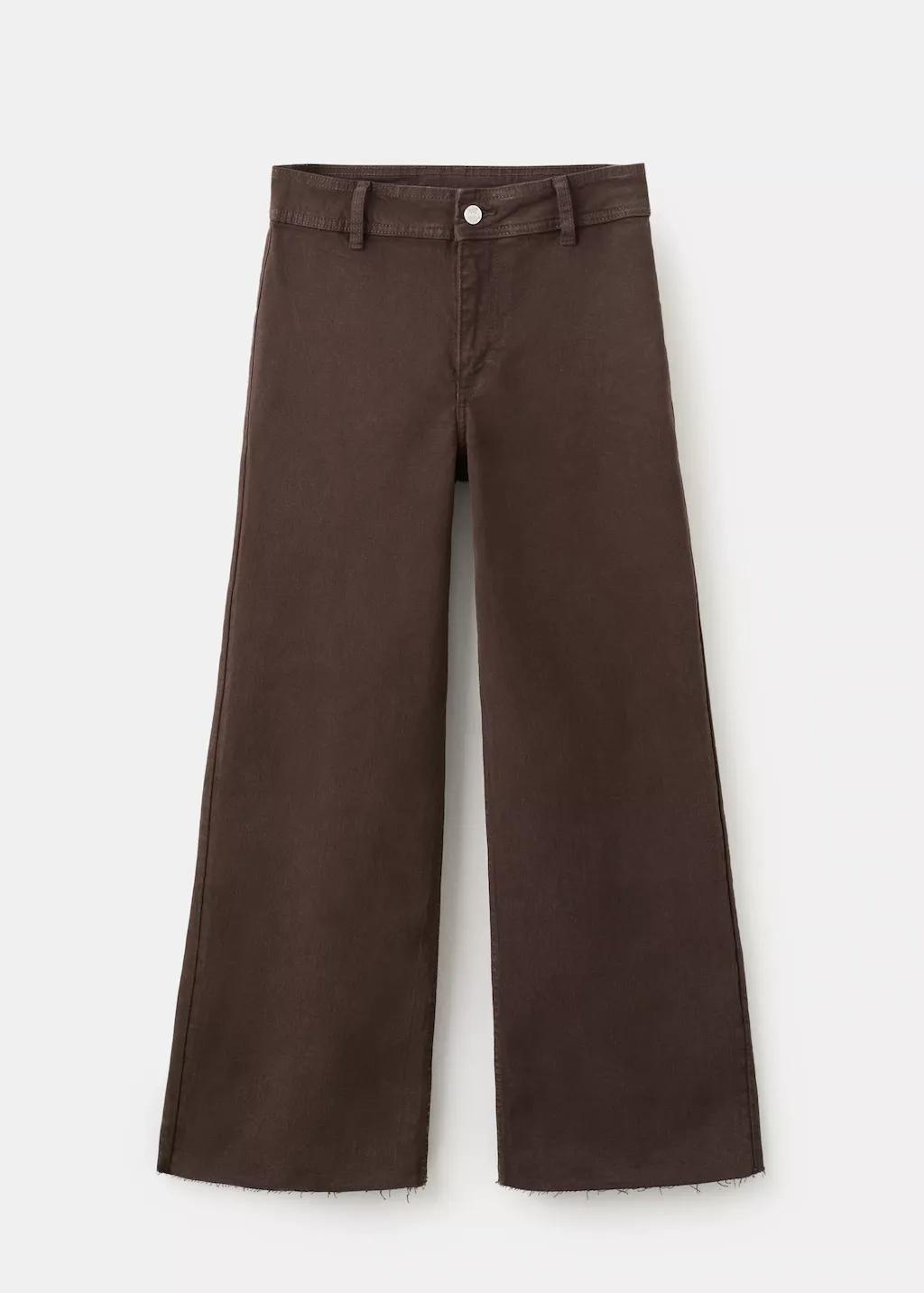 Brown Catherin Culotte High-Rise Jeans, 0201_32, large image number 8