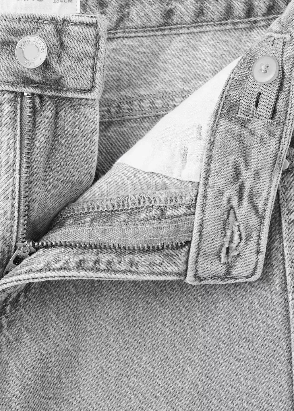 Grey Wide Leg Jeans With Studs, Kids Girls, Open Grey, large image number 0