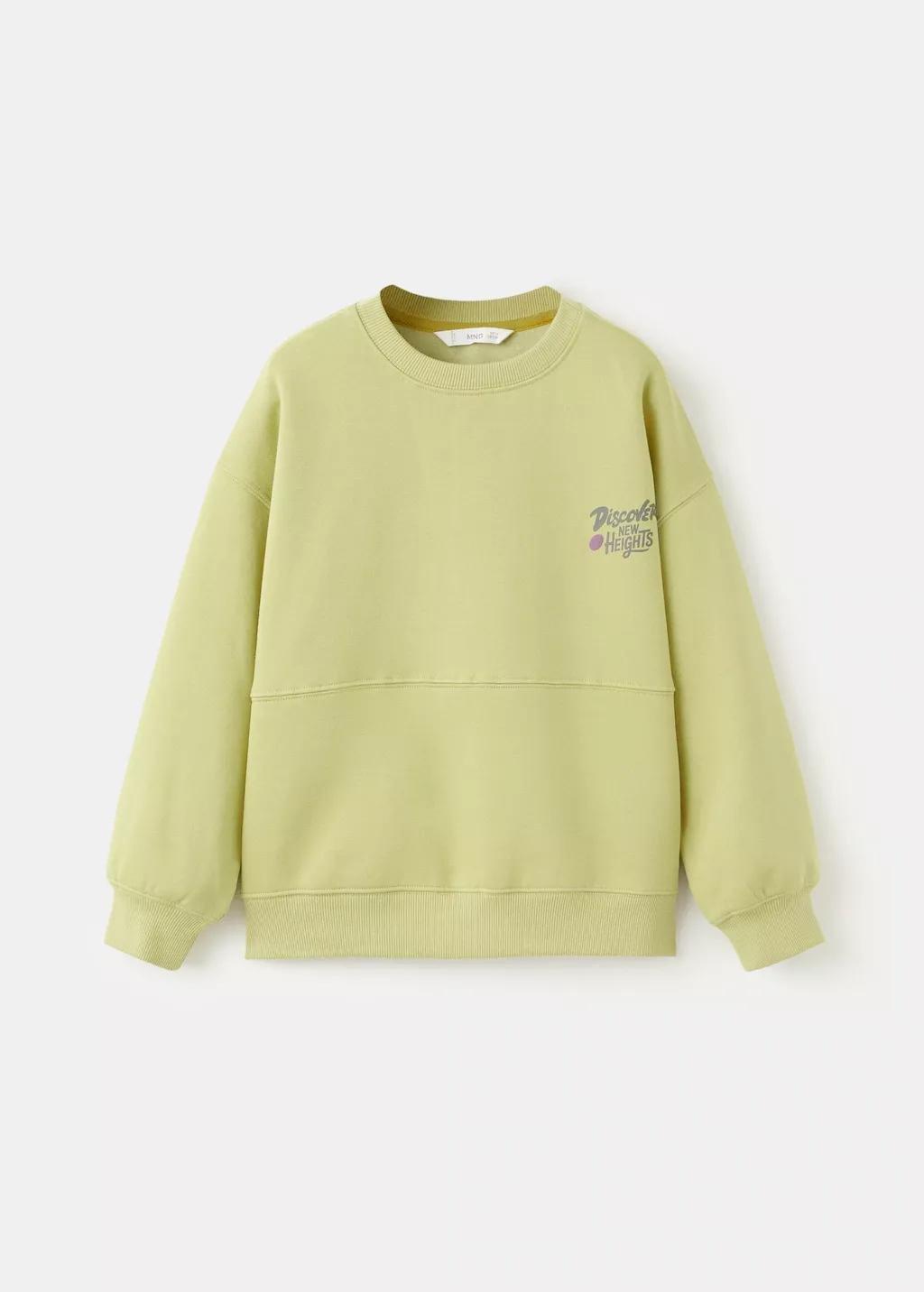 Yellow Printed Cotton Sweatshirt, Kids Boy, Bright Yellow, large image number 5
