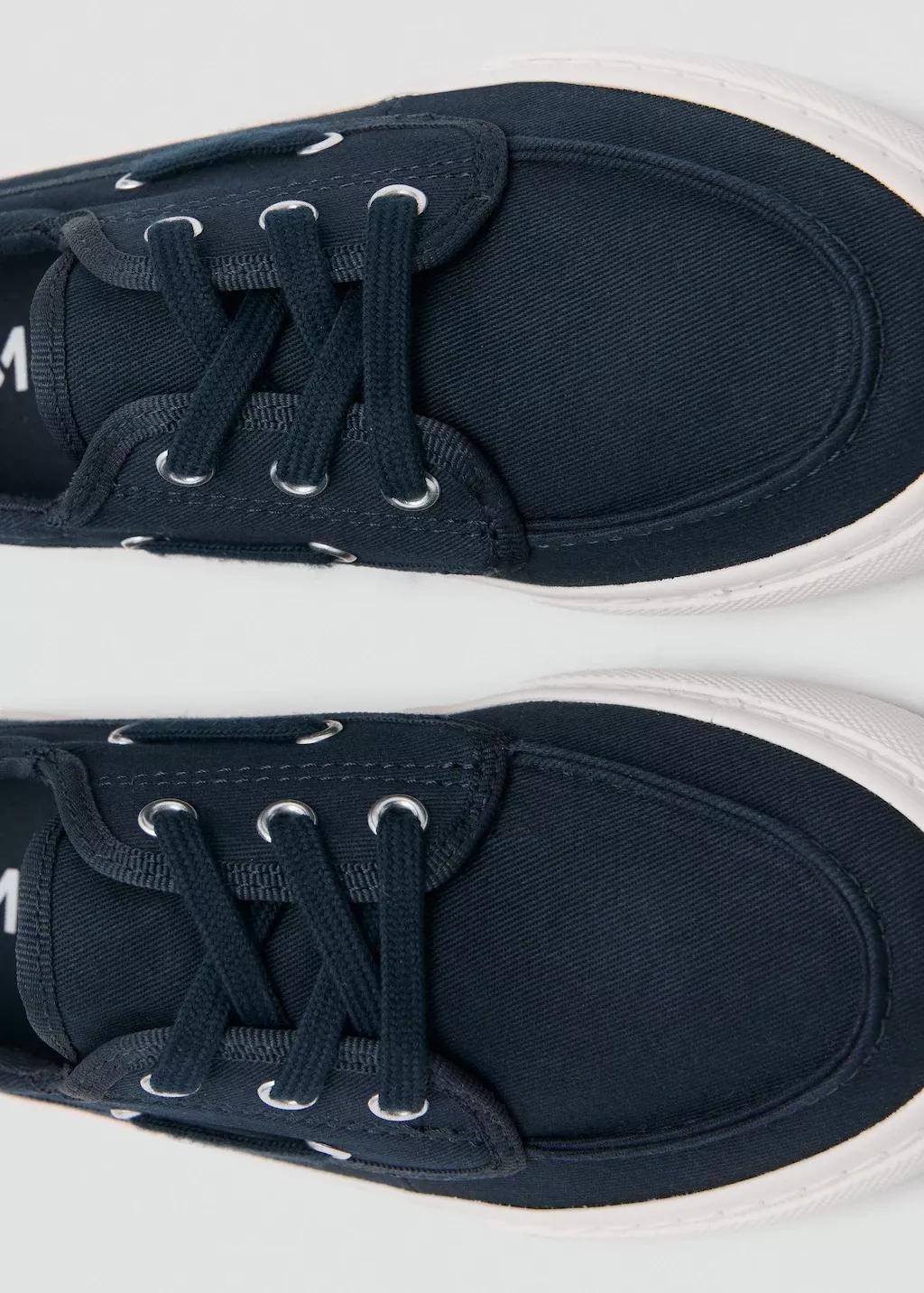 Blue Nautical Lace-Up Shoes, Kids Boys, Medium Blue, large image number 1