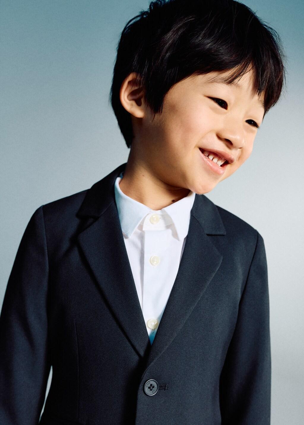 Navy Classic Suit Jacket, Baby Boy, Navy, large image number 2