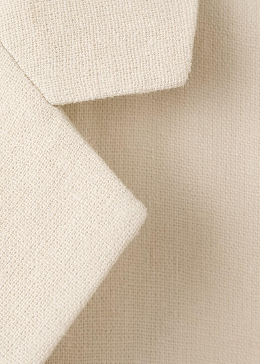 Beige Classic Linen Jacket, Baby Boys, Light Beige, large image number 0