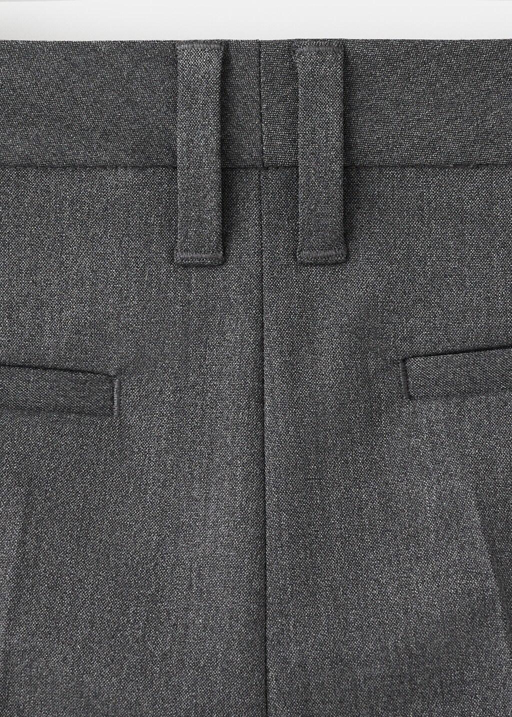 Grey Straight Suit Trousers, Kids Boys, Charcoal, large image number 4