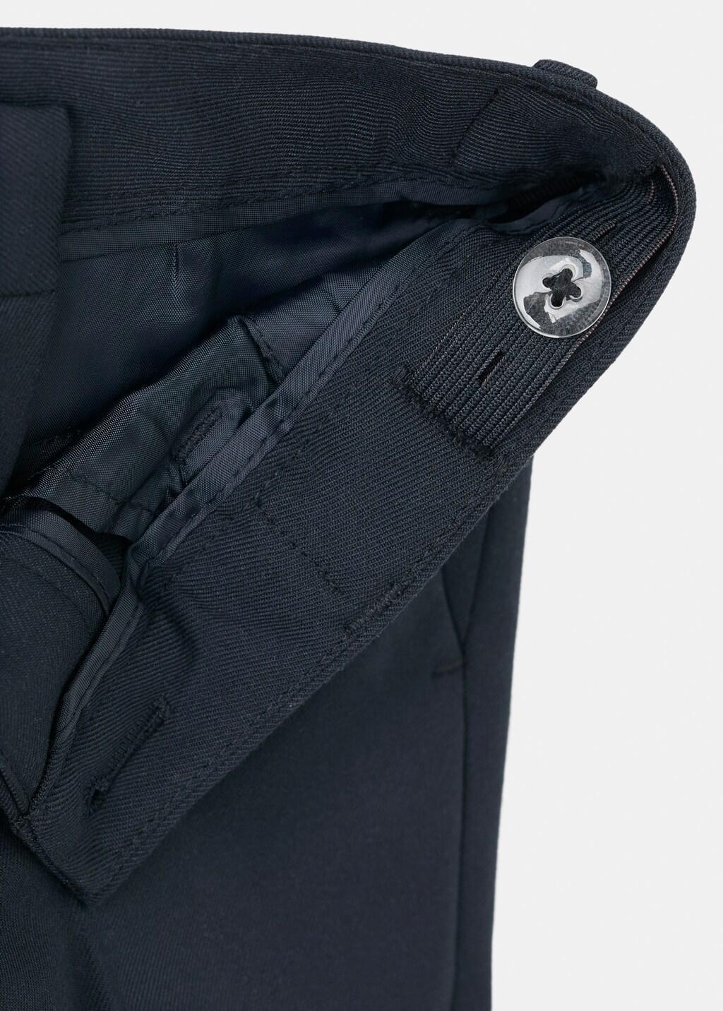 Navy Straight-Fit Suit Trousers, Baby Boy, Navy, large image number 3