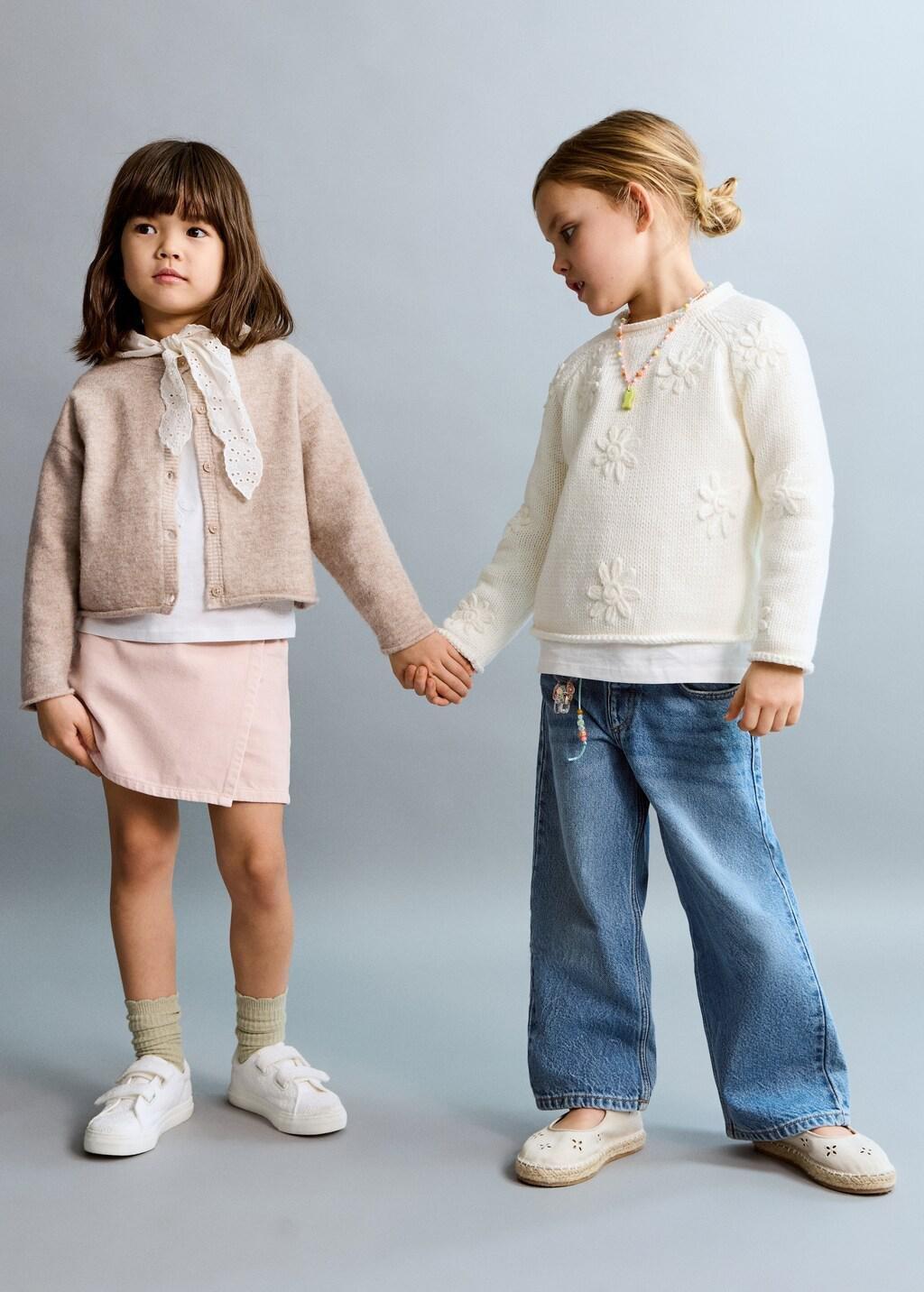 Brown Knitted Button Cardigan, Baby Girls, Medium Brown, large image number 3