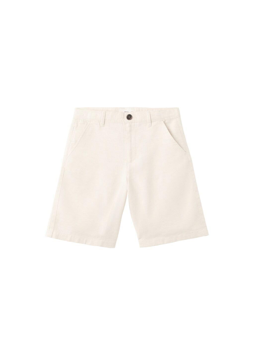 Brown Lt Pastel Cotton Bermuda Shorts, Kids Boy, Light Pastel Brown, large image number 4