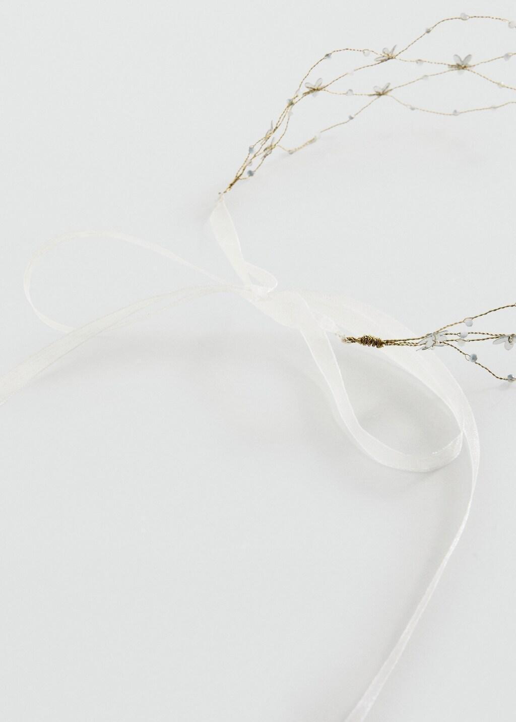 Gold Floral Strass Headband, Kids Girl, Gold, large image number 1