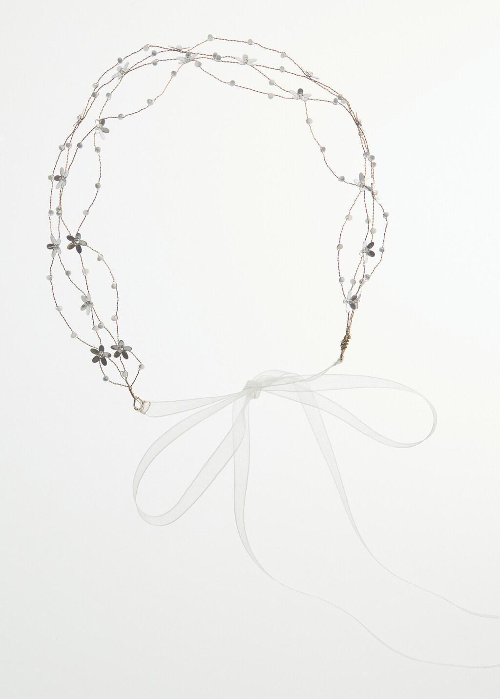 Gold Floral Strass Headband, Kids Girl, Gold, large image number 3