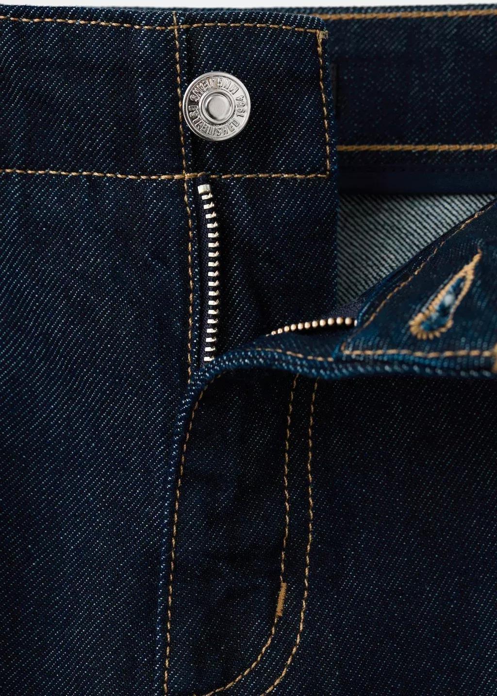 Blue Wide Leg Mid-Rise Jeans, Open Blue, large image number 5