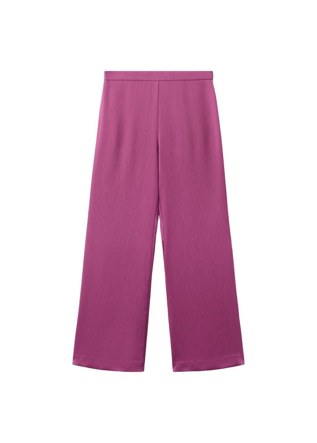 Purple Lt Pastel Satin Straight-Fit Trousers, Light-Pastel Purple, large image number 6