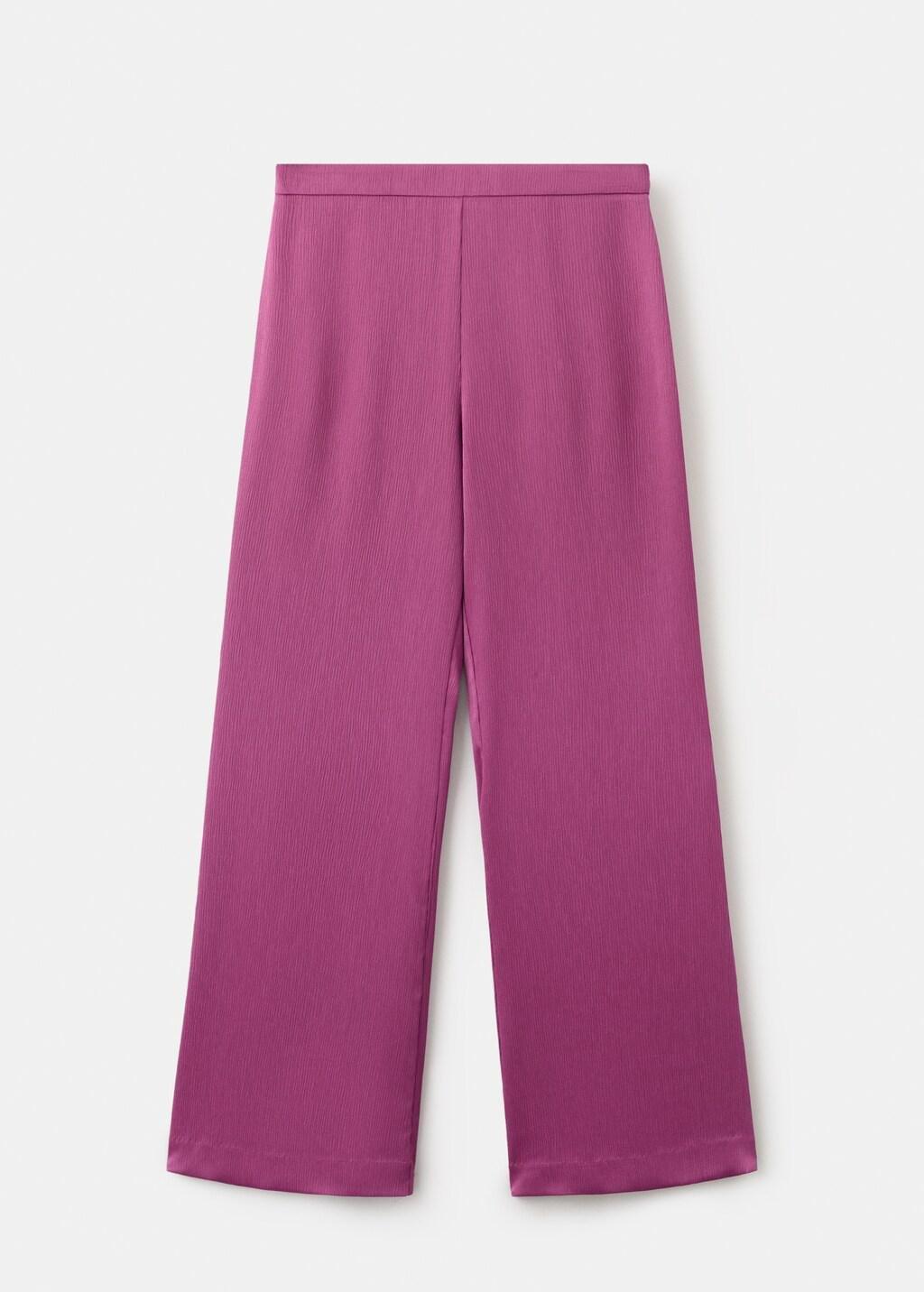 Purple Lt Pastel Satin Straight-Fit Trousers, Light-Pastel Purple, large image number 7