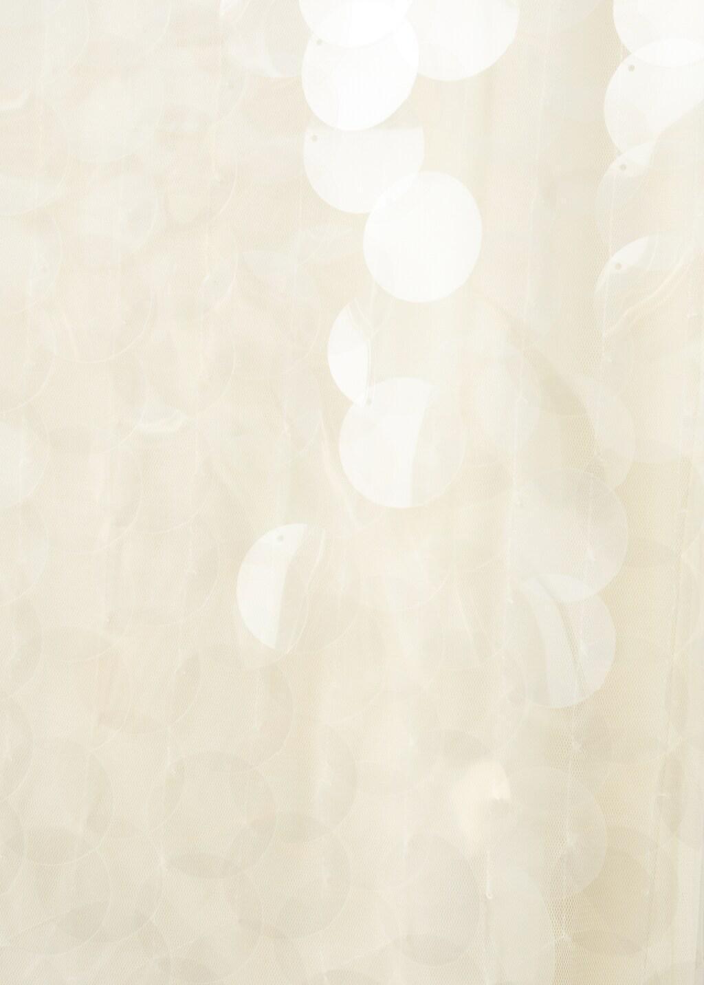 Beige Sequin Midi Skirt, Light Beige, large image number 4